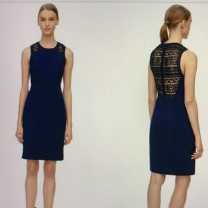 Rebecca Taylor Sleeveless Shift Dress with Lace Back 2